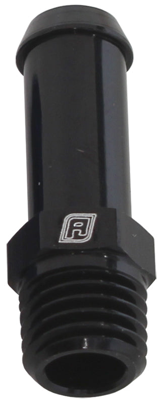 Male 1/16" NPT To 1/4" Barb Black Straight Male To Male AF841-04-01BLK - Aeroflow