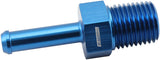 Male 1/4" NPT To 1/4" Barb Blue Straight Male To Male AF841-04-04 - Aeroflow