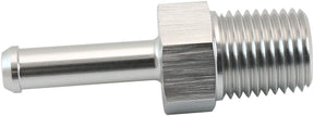 Male 1/4" NPT To 1/4" Barb Silver Straight Male To Male AF841-04-04S - Aeroflow