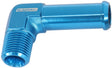 90 Deg 1/8" NPT To 3/8" Barb Blue 90 Deg Male To Male AF842-02-06 - Aeroflow