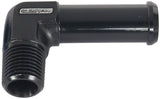 90 Deg 1/8" NPT To 3/8" Barb Black 90 Deg Male To Male AF842-02-06BLK - Aeroflow