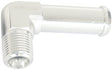90 Deg 1/8" NPT To 3/8" Barb Silver 90 Deg Male To Male AF842-02-06S - Aeroflow