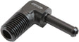 Male 1/4" NPT To 1/4" Barb Black 90 Degree Male To Male AF842-04-04BLK - Aeroflow