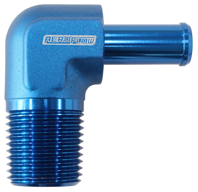 90 Deg 1/2" NPT To -8 100/450 Series Braided Hose AN Size AF842-08-08AN - Aeroflow