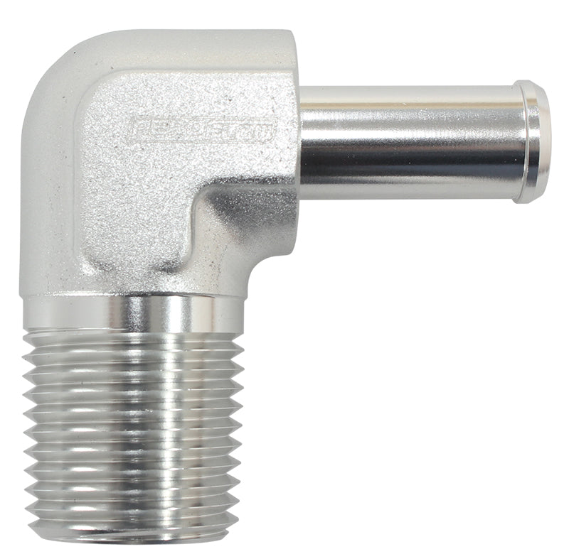 90 Deg 1/2" NPT To -8 100/450 Series Braided Hose AN Size AF842-08-08ANS - Aeroflow
