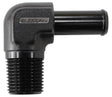 90 Deg 3/8" NPT To -8 100/450 Series Braided Hose AN Size AF842-08ANBLK - Aeroflow