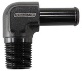 90 Deg 1/2" NPT To -10 100/450 Series Braided Hose AN Size AF842-10ANBLK - Aeroflow