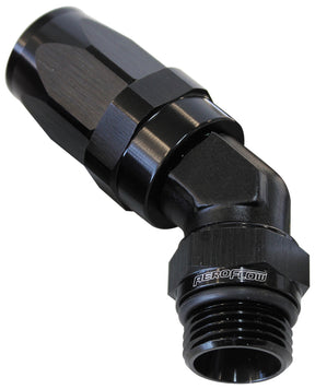 45 Deg -8 Hose To Male -10 Thread Black AF844-08-10BLK - Aeroflow