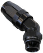 45 Deg -10 Hose To Male -8 Thread Black AF844-10-08BLK - Aeroflow