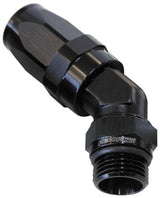 45 Deg -10 Hose To Male -10 Thread Black AF844-10-10BLK - Aeroflow
