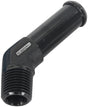 45 Deg 1/8" NPT To 3/8" Barb Black Straight Male To Male AF845-02-06BLK - Aeroflow