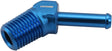 Male 1/4" NPT To 1/4" Barb Blue 45 Degree Male To Male AF845-04-04 - Aeroflow