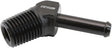 Male 1/4" NPT To 1/4" Barb Black 45 Degree Male To Male AF845-04-04BLK - Aeroflow