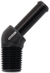 45 Deg 1/4" NPT To 5/16" Barb Black Straight Male To Male AF845-04-05BLK - Aeroflow