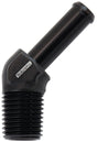 45 Deg 1/4" NPT To 5/16" Barb Black Straight Male To Male AF845-04-05BLK - Aeroflow