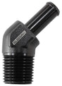 45 Deg 1/2" NPT To -8 100/450 Series Braided Hose AN Size AF845-08-08ANBLK - Aeroflow