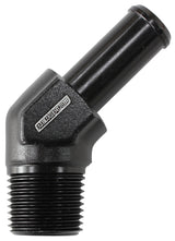 45 Deg 3/8" NPT To -8 100/450 Series Briaded Hose AN Size AF845-08ANBLK - Aeroflow