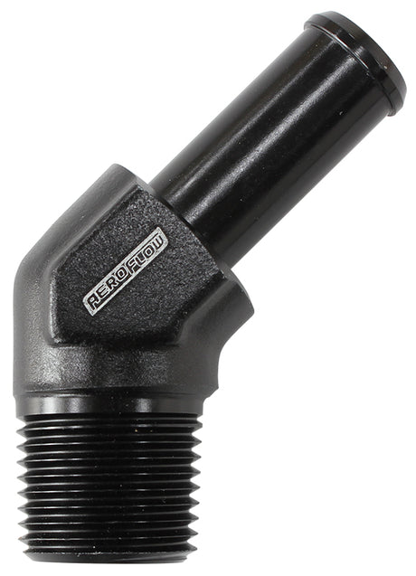 45 Deg 1/2" NPT -10 100/450 Series Braided Hose AN Size AF845-10ANBLK - Aeroflow