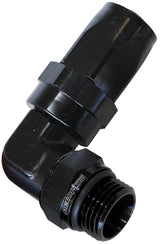 90 Deg -6 Hose To Male -4 Thread Black AF849-06-04BLK - Aeroflow