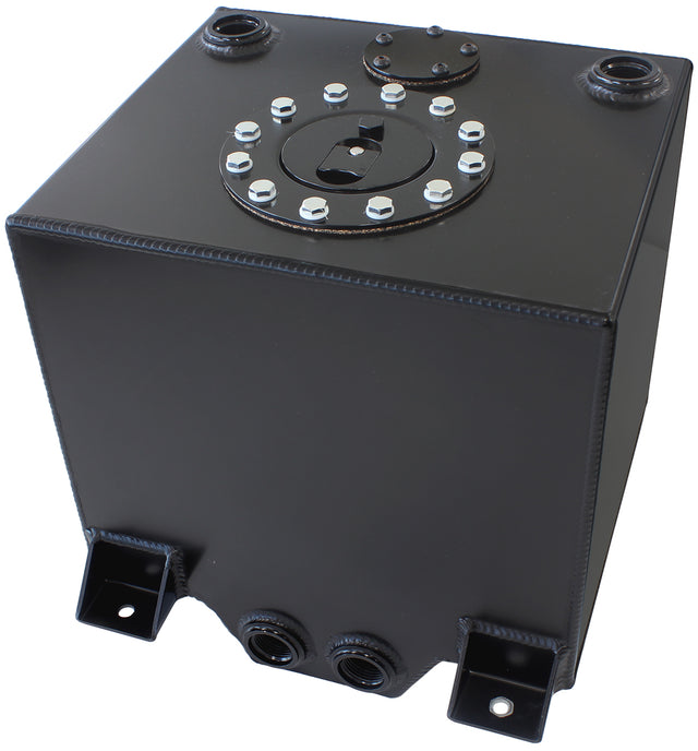 Black Alloy Fuel Cell 19 Litre 5 Us Gallons With Cavity/Sump AF85-2050ABLK - Aeroflow