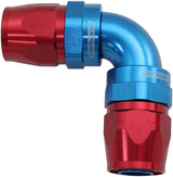 90 Deg -8AN To -8AN Cutter Full Flow Double Hose Ends AF853-08-08 - Aeroflow