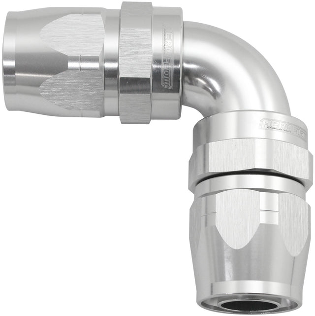 90 Deg -8AN To -8AN Cutter Full Flow Double Hose Ends AF853-08-08S - Aeroflow