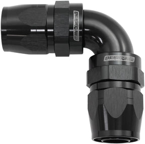 90 Deg -16AN To -16AN Cutter Full Flow Double Hose Ends AF853-16-16BLK - Aeroflow