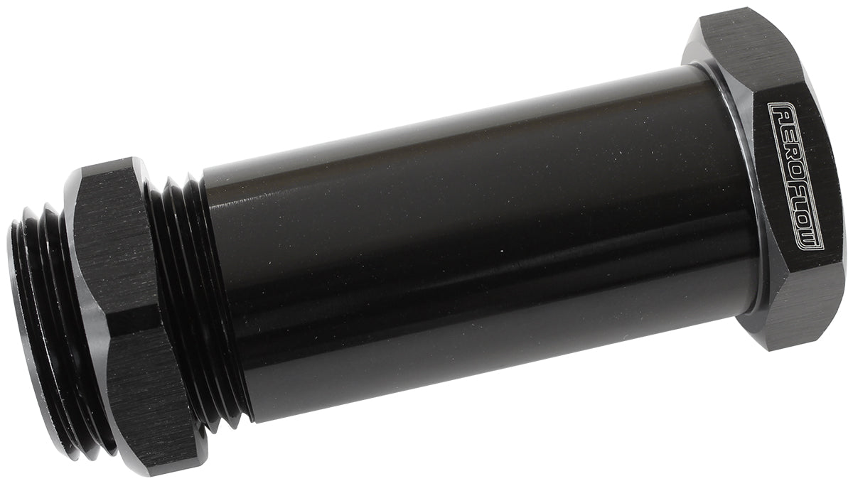 -8ORB Through Frame Fitting 2-3/8" Length Throug Rails Etc AF877-08BLK - Aeroflow