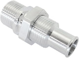 Billet Bulkhead Inserts #10 Acfitting To 5/8" Barb Polished AF88-2012 - Aeroflow