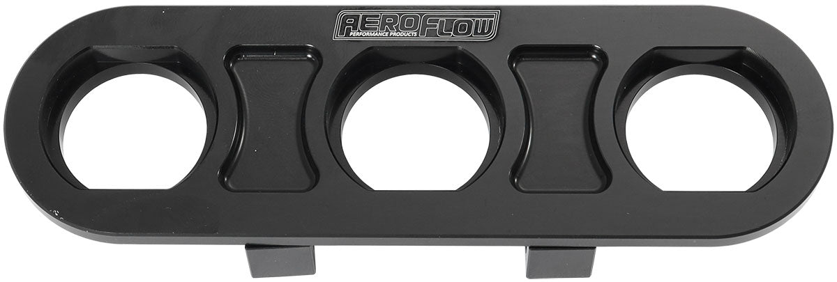 Billet Bulkhead Plate 3 Port Modular Universal Black AN Ac AF88-2020BLK - Aeroflow