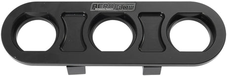 Billet Bulkhead Plate 3 Port Modular Universal Black AN Ac AF88-2020BLK - Aeroflow