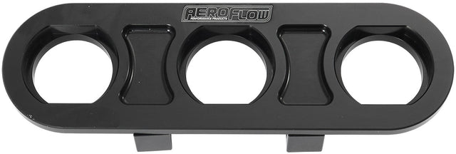 Billet Bulkhead Plate 3 Port Modular Universal Black AN Ac AF88-2020BLK - Aeroflow
