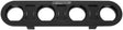 Billet Bulkhead Plate 4 Port Modular Universal Black AN Ac AF88-2021BLK - Aeroflow