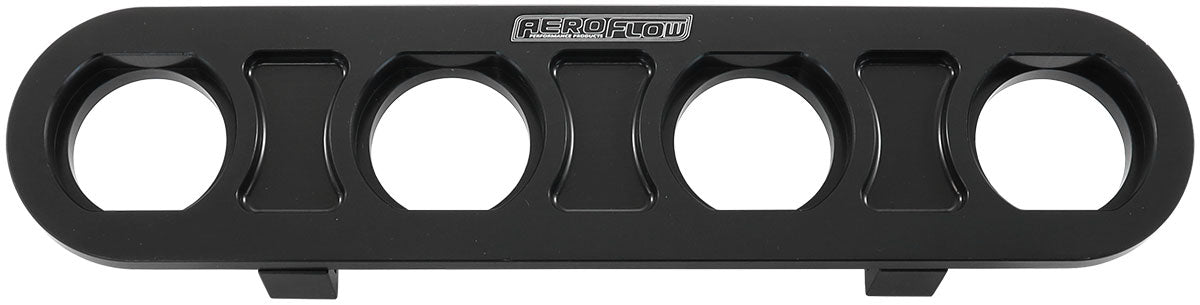 Billet Bulkhead Plate 4 Port Modular Universal Black AN Ac AF88-2021BLK - Aeroflow