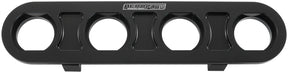 Billet Bulkhead Plate 4 Port Modular Universal Black AN Ac AF88-2021BLK - Aeroflow