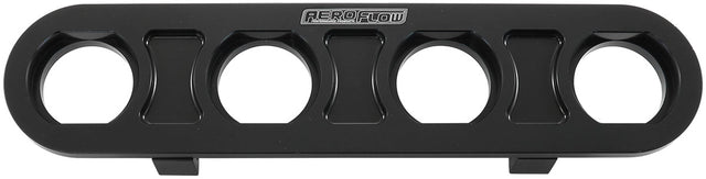 Billet Bulkhead Plate 4 Port Modular Universal Black AN Ac AF88-2021BLK - Aeroflow