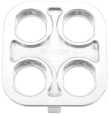 Billet Bulkhead Plate 4 Port Square Modular Universal Pol AN Ac - AF88-2021 AF88-2022 - Aeroflow