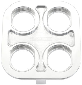 Billet Bulkhead Plate 4 Port Square Modular Universal Pol AN Ac - AF88-2021 AF88-2022 - Aeroflow