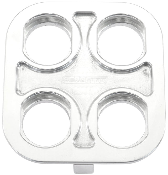 Billet Bulkhead Plate 4 Port Square Modular Universal Pol AN Ac - AF88-2021 AF88-2022 - Aeroflow