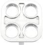 Billet Bulkhead Plate 4 Port Square Modular Universal Pol AN Ac - AF88-2021 AF88-2022 - Aeroflow