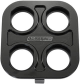 Billet Bulkhead Plate 4 Port Square Modular Universal Black AN Ac - AF88-2021 Blk AF88-2022BLK - Aeroflow