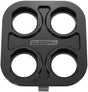 Billet Bulkhead Plate 4 Port Square Modular Universal Black AN Ac - AF88-2021 Blk AF88-2022BLK - Aeroflow