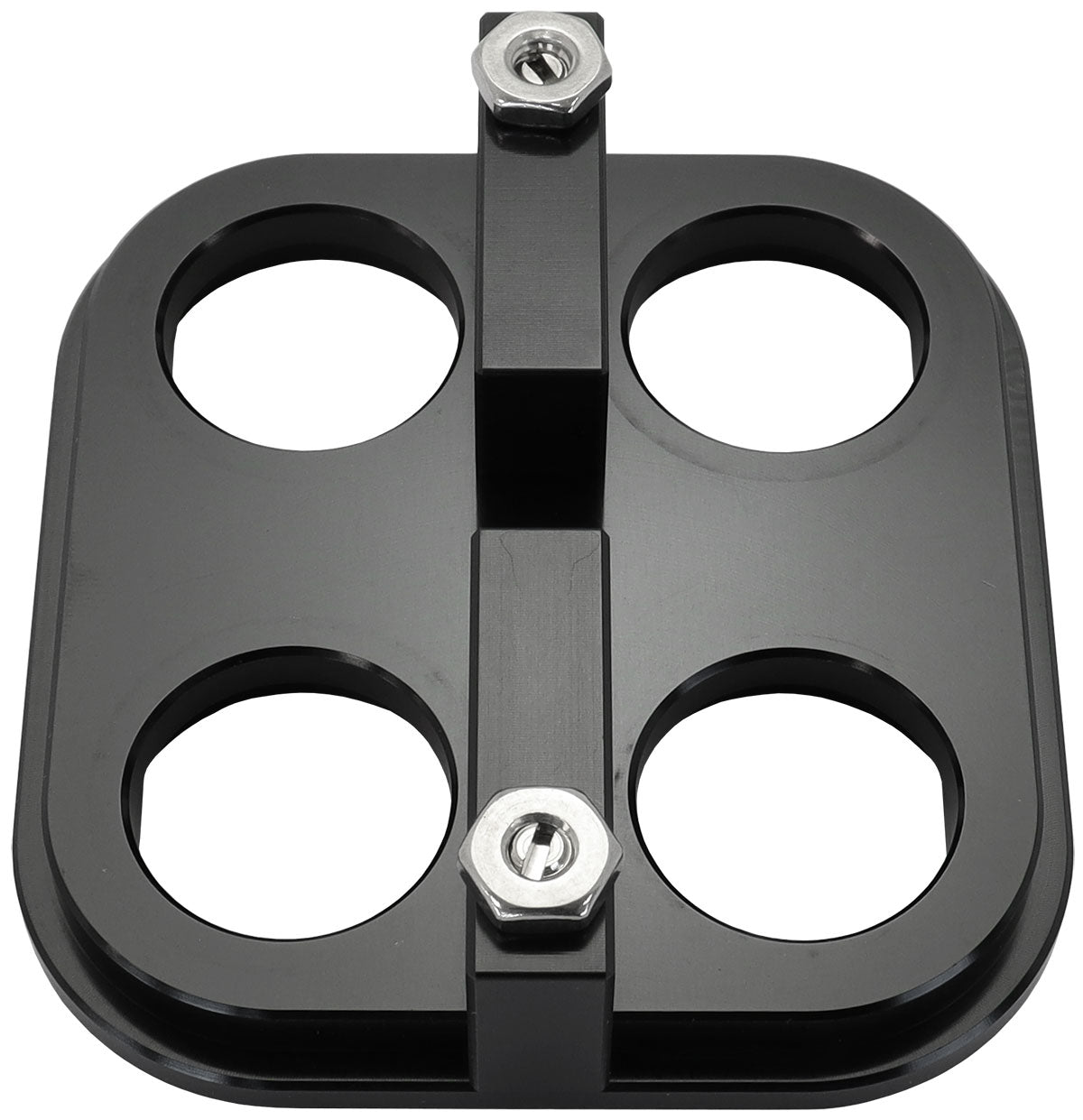 Billet Bulkhead Plate 4 Port Square Modular Universal Black AN Ac - AF88-2021 Blk AF88-2022BLK - Aeroflow