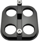 Billet Bulkhead Plate 4 Port Square Modular Universal Black AN Ac - AF88-2021 Blk AF88-2022BLK - Aeroflow