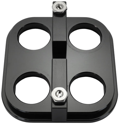 Billet Bulkhead Plate 4 Port Square Modular Universal Black AN Ac - AF88-2021 Blk AF88-2022BLK - Aeroflow