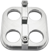 Billet Bulkhead Plate 4 Port Square Modular Universal Pol AN Ac - AF88-2021 AF88-2022 - Aeroflow