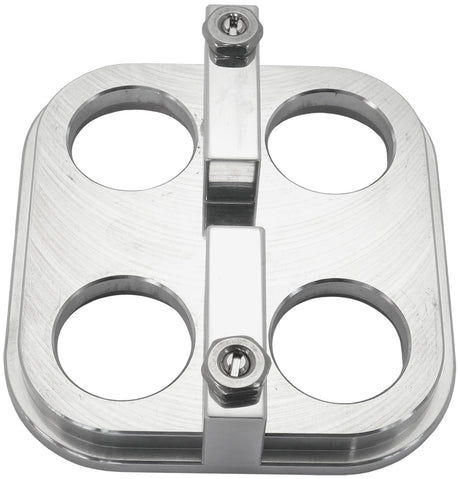 Billet Bulkhead Plate 4 Port Square Modular Universal Pol AN Ac - AF88-2021 AF88-2022 - Aeroflow