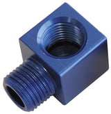 90 Deg Male To F/Male 1/8" Blue Adapter Tight Radius AF896-02 - Aeroflow