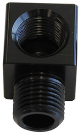 90 Deg Male To F/Male 1/8" Black Adapter Tight Radius AF896-02BLK - Aeroflow