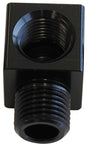 90 Deg Male To F/Male 1/8" Black Adapter Tight Radius AF896-02BLK - Aeroflow